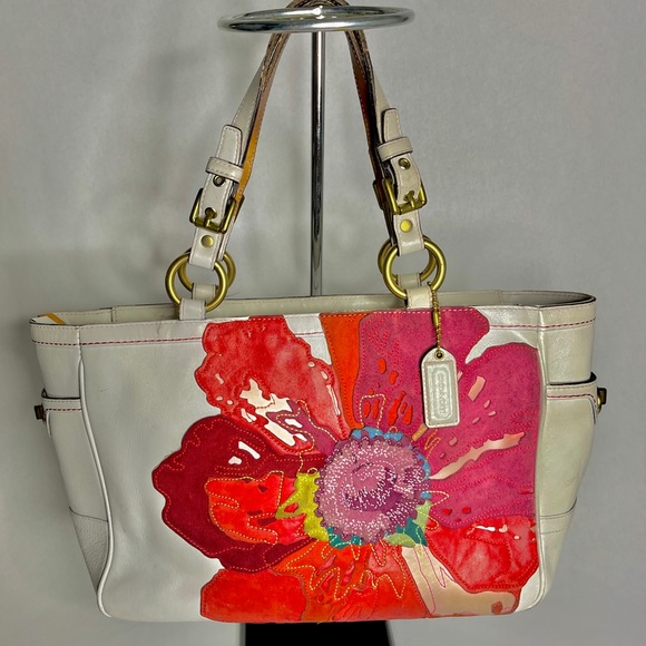 Coach Handbags - Coach Poppy Limited Edition 2005 Y2K Poppy for Peace Purse Bag Floral Leather